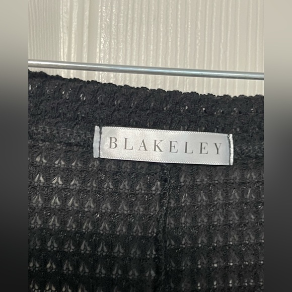 Blakeley Black Waffle Material Crew Neck Long Sleeve Shirt Size S/M - Picture 5 of 7